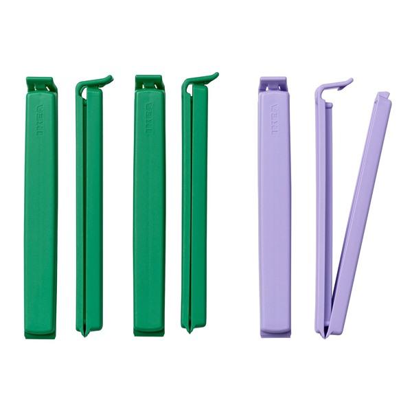 [IKEA/イケア/通販]BEVARA ベヴァーラ袋止めクリップ, グリーン/ライラック[A](10625484) | 