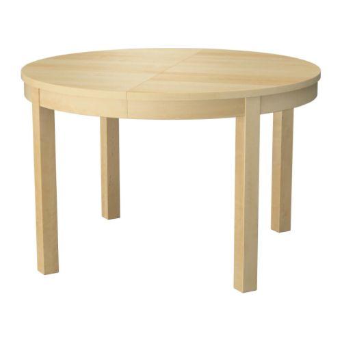 IKEA/イケア BJURSTA 伸長式テーブル, バーチ材突き板美品] IKEA 