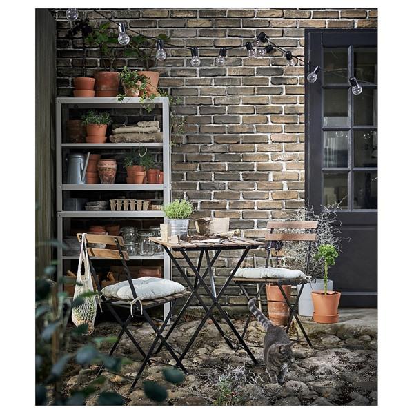 【IKEA/イケア/通販】TARNO テルノー チェア 屋外用, 折りたたみ式 ブラック/ライトブラウンステイン…[E](00165128) |  | 01