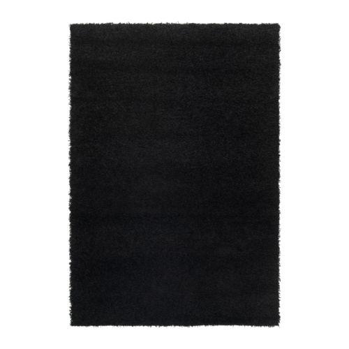 IKEA/イケア HAMPEN ラグ パイル長, ブラック | 