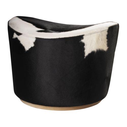 IKEA/イケア STOCKHOLM プーフ, デリカート ホワイト, ブラック | 