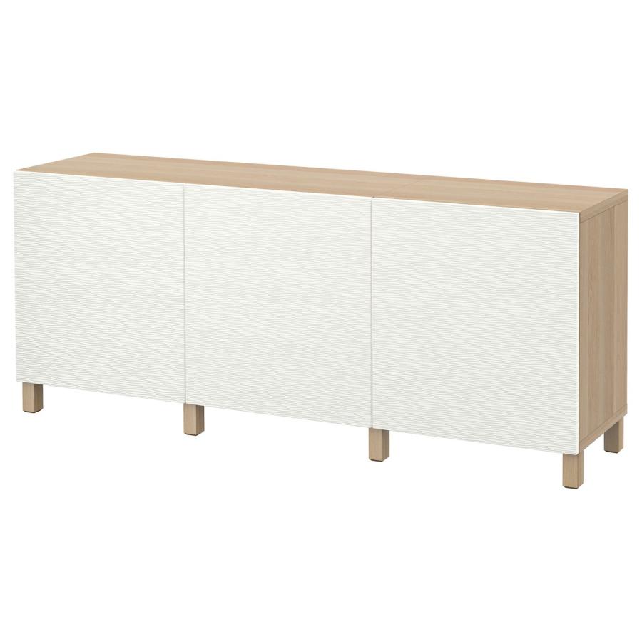 【IKEA/イケア/通販】BESTA ベストー 収納コンビネーション 扉付, ホワイトステインオーク調/ラクスヴィーケン/ストゥッバルプ ホワイト,…[18](19187489) | 