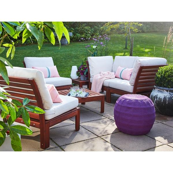 【IKEA/イケア/通販】APPLARO エップラロー 4人用ソファセット 屋外用, ブラウンステイン/フローソーン/デューヴホルメン ベージュ…[25](19260941) |  | 01