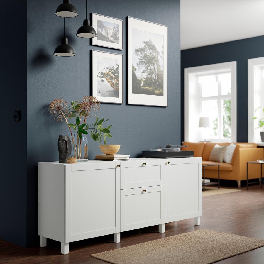 [IKEA/イケア/通販]BESTA ベストー 収納コンビネーション 引き出し付, ホワイト/ハンヴィーケン/ストゥッバルプ ホワイト, 180x42x74 cm[14](19282165) |  | 02