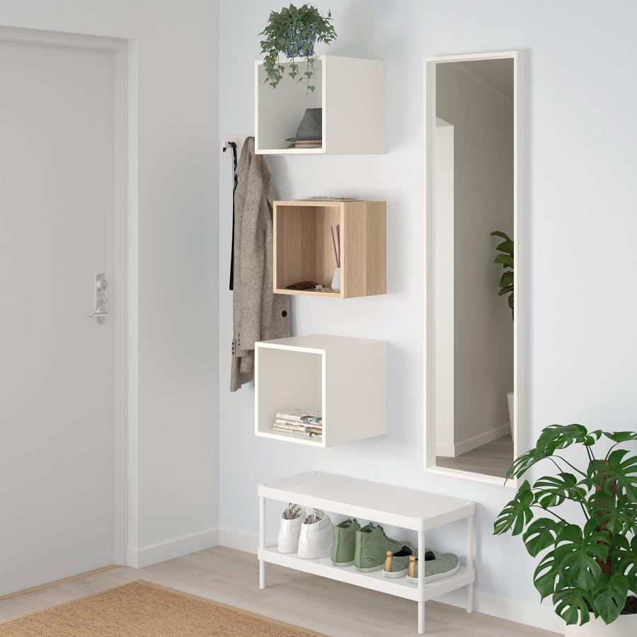 [IKEA/イケア/通販]EKET エーケト 壁取り付け式キャビネットコンビネーション, ホワイトステインオーク調/ホワイト, 105x35x70 cm[6](19286352) |  | 04