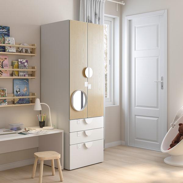 IKEA 子供用ワードローブ ホワイト IKEA/イケア/通販】SMASTAD スモースタード / PLATSA プラッツァ