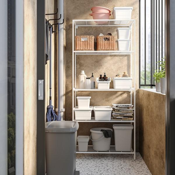 【IKEA/イケア/通販】JOSTEIN ヨースタイン シェルフユニット, 室内/屋外用/ワイヤー ホワイト,…[7](19437214) |  | 01