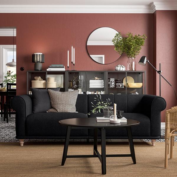 [IKEA/イケア/通販]VISKAFORS ヴィスカフォルス 3人掛けソファ, レイデ チャコール/バーチ[3](19443328) |  | 01