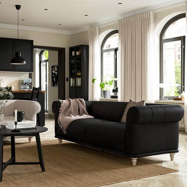 [IKEA/イケア/通販]VISKAFORS ヴィスカフォルス 3人掛けソファ, レイデ チャコール/バーチ[3](19443328) |  | 05