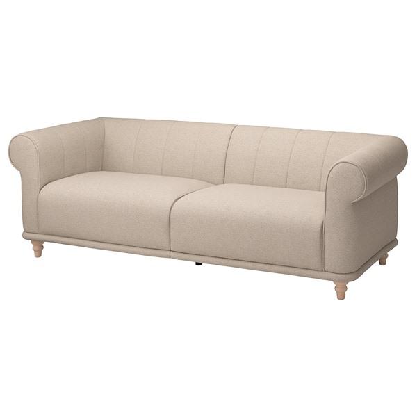 [IKEA/イケア/通販]VISKAFORS ヴィスカフォルス 3人掛けソファ, レイデ ライトベージュ/バーチ[3](19443333) | 
