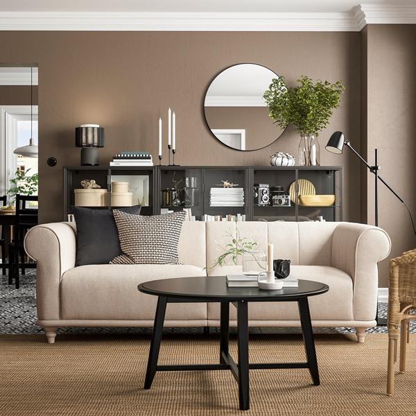 [IKEA/イケア/通販]VISKAFORS ヴィスカフォルス 3人掛けソファ, レイデ ライトベージュ/バーチ[3](19443333) |  | 01