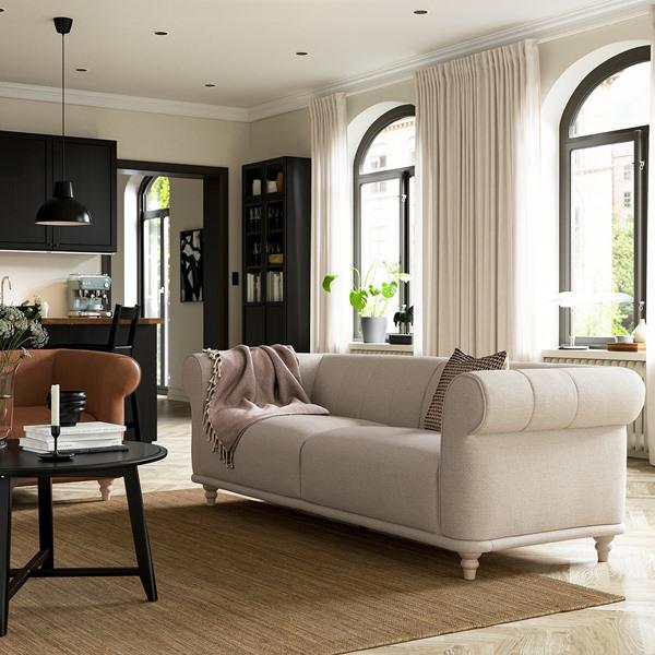 [IKEA/イケア/通販]VISKAFORS ヴィスカフォルス 3人掛けソファ, レイデ ライトベージュ/バーチ[3](19443333) |  | 05
