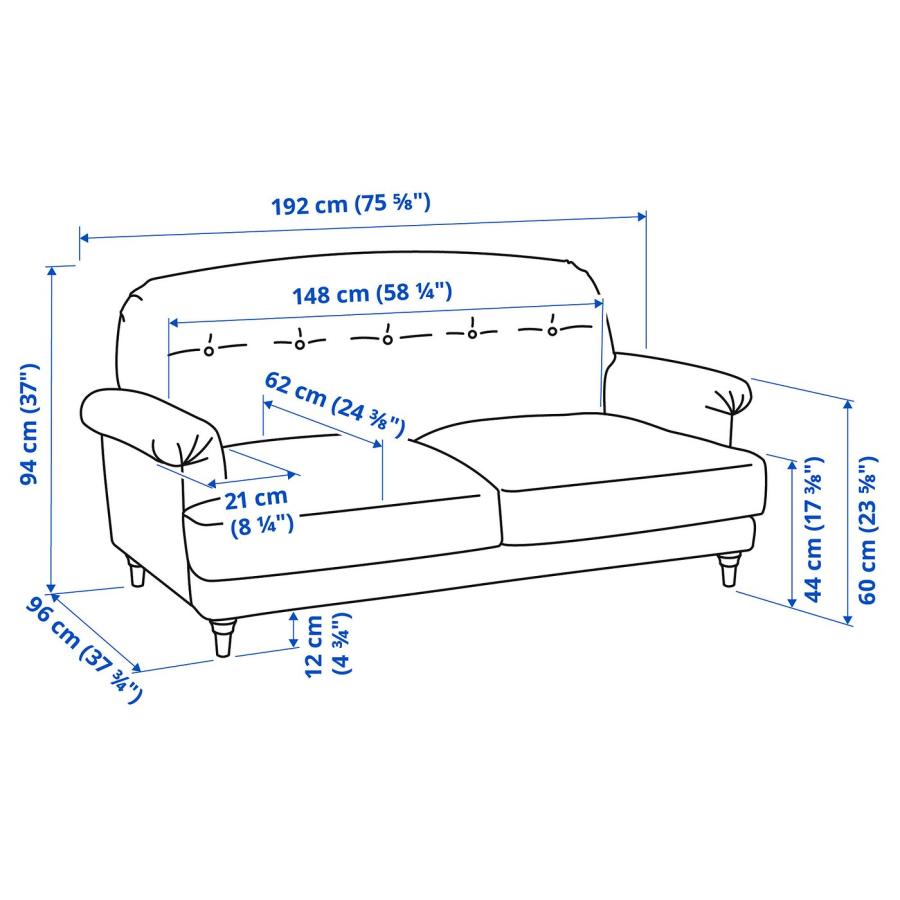 IKEA/イケア/通販]ESSEBODA エスエボーダ 2人掛けソファ, クネーベック