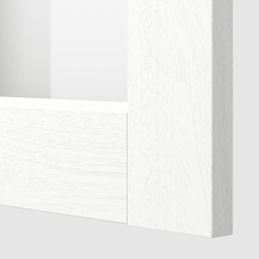 [IKEA/イケア/通販]METOD メトード コーナーウォールキャビネット 棚板/ガラス扉付き, ホワイト エンコーピング/ホワイト 木目調, 68x68x80 cm[4](19474032)の画像
