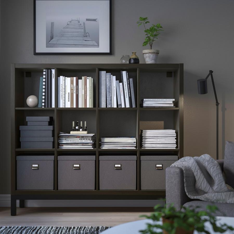 [IKEA/イケア/通販]KALLAX カラックス シェルフユニット 下部フレーム付き, ブラックブラウン/ブラック, 147x129 cm[3](19475809) |  | 03