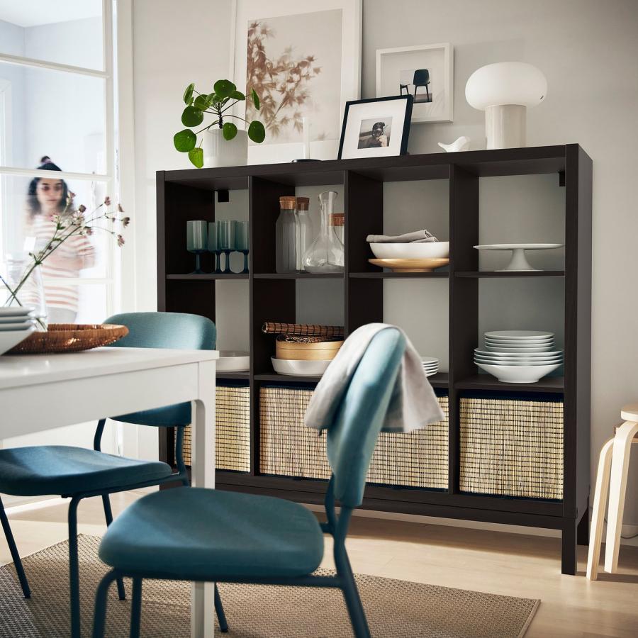 [IKEA/イケア/通販]KALLAX カラックス シェルフユニット 下部フレーム付き, ブラックブラウン/ブラック, 147x129 cm[3](19475809) |  | 05