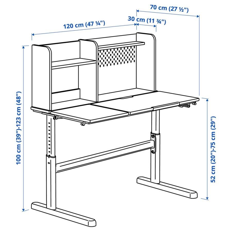 [IKEA/イケア/通販]BERGLARKA ベリレルカ / DAGNAR ダグナール デスク&チェア， ホワイト/イエロー， 120x70 cm[3](19488675)_2