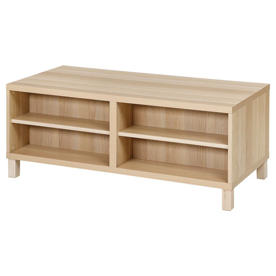 [IKEA/イケア/通販]BESTA ベストー コーヒーテーブル扉付, ホワイトステインオーク調/ラップヴィーケン/ストゥッバルプ ホワイトステインオーク調, 120x58 cm[11 |  | 01