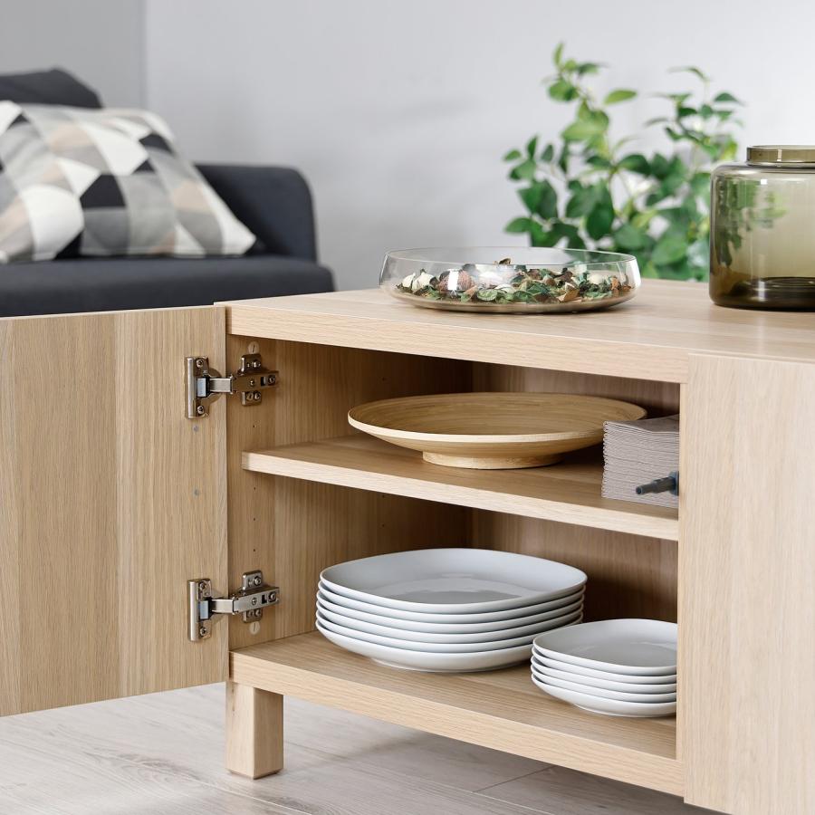 [IKEA/イケア/通販]BESTA ベストー コーヒーテーブル扉付, ホワイトステインオーク調/ラップヴィーケン/ストゥッバルプ ホワイトステインオーク調, 120x58 cm[11 |  | 02