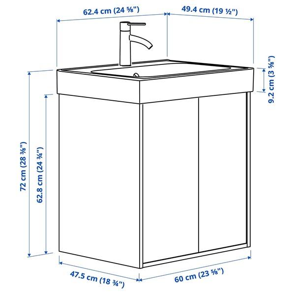 [IKEA/イケア/通販]TANNFORSEN テンフォルセン / ORRSJON オルショーン洗面台 扉/深型洗面ボウル/水栓付……[4](19516683) |  | 04
