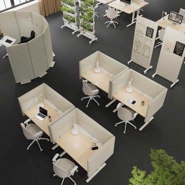 [IKEA/イケア/通販]MITTZON ミッツォーンデスク, バーチ材突き板/ホワイト,120x60 cm[3](19525852) |  | 01