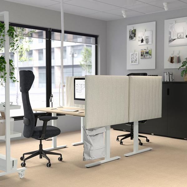 [IKEA/イケア/通販]MITTZON ミッツォーンデスク, バーチ材突き板/ホワイト,120x60 cm[3](19525852) |  | 02