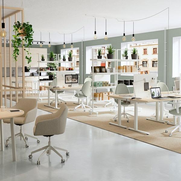 [IKEA/イケア/通販]MITTZON ミッツォーンデスク, バーチ材突き板/ホワイト,120x60 cm[3](19525852) |  | 03