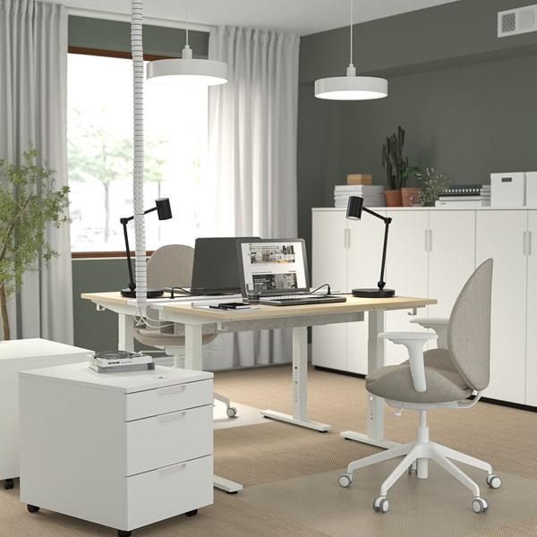 [IKEA/イケア/通販]MITTZON ミッツォーンデスク, バーチ材突き板/ホワイト,120x60 cm[3](19525852) |  | 04