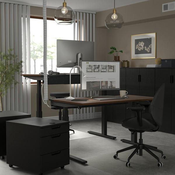 [IKEA/イケア/通販]MITTZON ミッツォーンデスク 昇降式, 100V ウォールナット材突き板/ブラック,140x80 cm[4](19528983) |  | 02