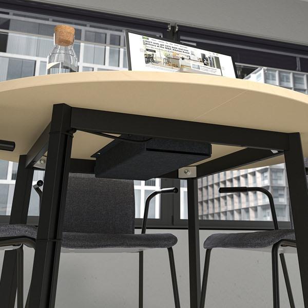 [IKEA/イケア/通販]MITTZON ミッツォーン会議用テーブル, 丸形 バーチ材突き板/ブラック,120x75 cm[ID](19530429) |  | 06