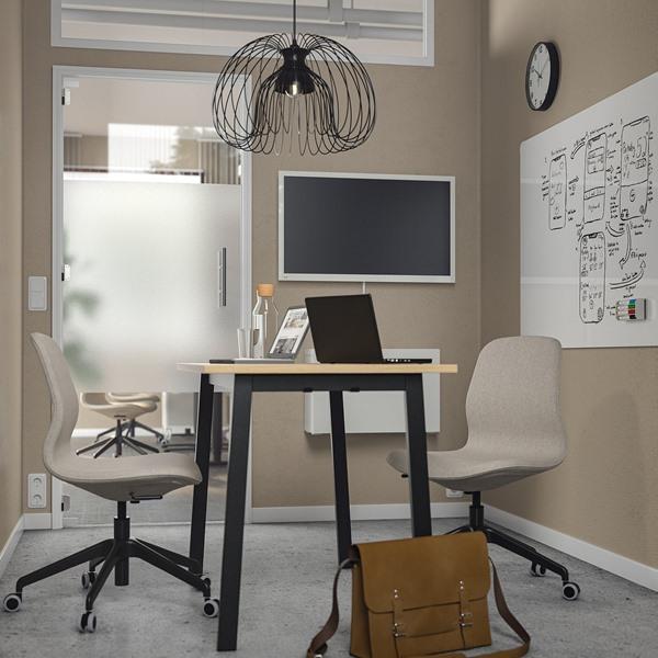 [IKEA/イケア/通販]MITTZON ミッツォーン会議用テーブル, オーク材突き板/ブラック,120x68x75 cm[IG](19530575) |  | 02