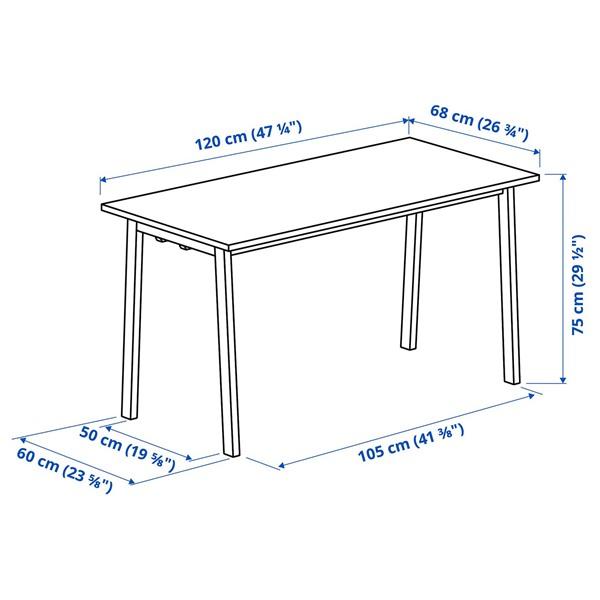 [IKEA/イケア/通販]MITTZON ミッツォーン会議用テーブル, オーク材突き板/ブラック,120x68x75 cm[IG](19530575) |  | 04