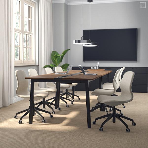 [IKEA/イケア/通販]MITTZON ミッツォーン会議用テーブル, ウォールナット材突き板/ブラック,140x108x75 cm[4](19533423) |  | 02