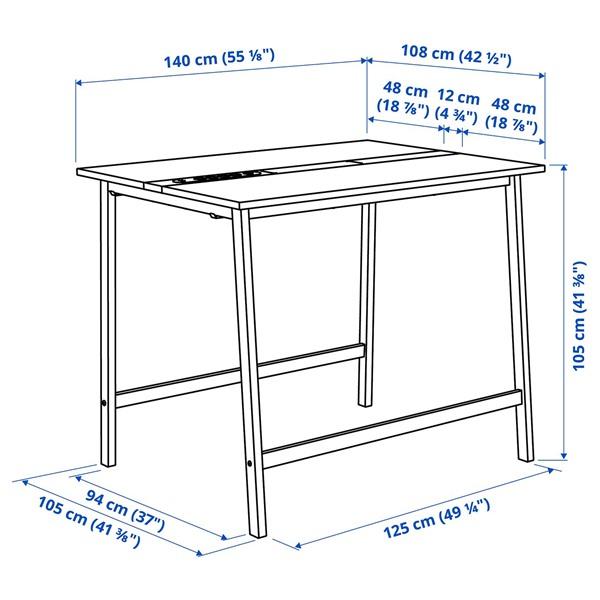 [IKEA/イケア/通販]MITTZON ミッツォーン会議用テーブル, ホワイト,140x108x105 cm[4](19533442) |  | 10