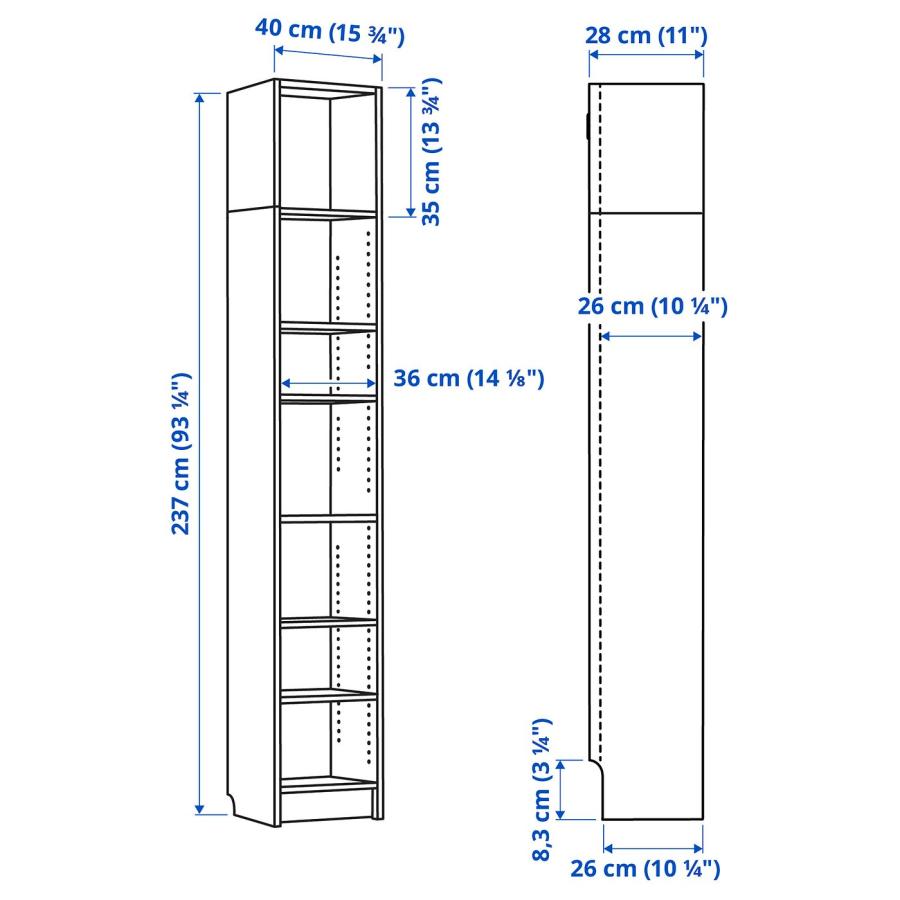 [IKEA/イケア/通販]BILLY ビリー 本棚, ホワイト, 40x28x237 cm[AA](19545341) |  | 03