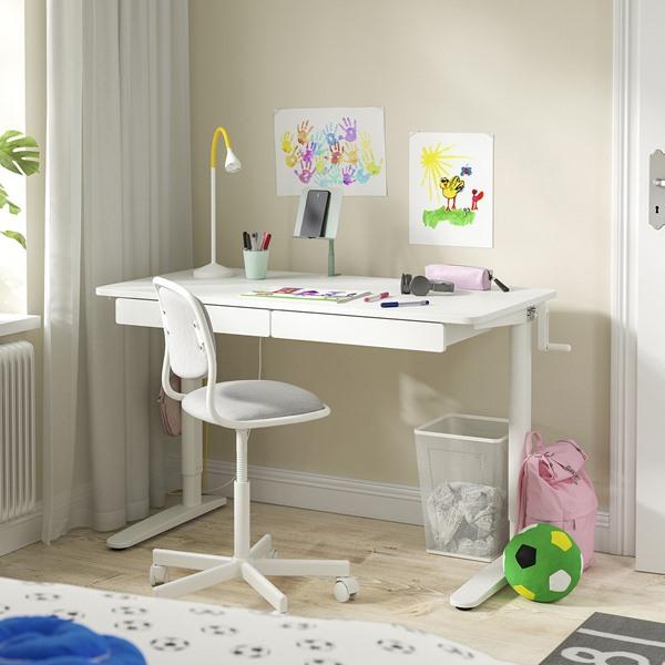 [IKEA/イケア/通販]RELATERA レラテラデスクコンビネーション 昇降式, ホワイト/ライトグレーグリー……[5](19560100) |  | 01