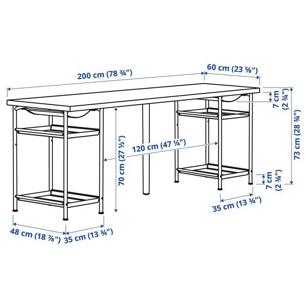 [IKEA/イケア/通販]LAGKAPTEN ラグカプテン / SPAND スペンドデスク, ホワイトステインオーク調/ブラッ……[4](19568907) |  | 01