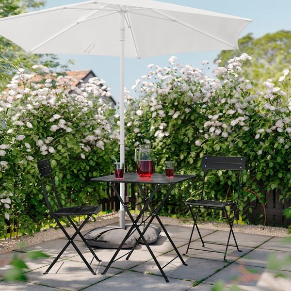 [IKEA/イケア/通販]SUNDSO スンドソーテーブル＆折りたたみチェア2脚, 屋外用 チャコール/チャコール……[3](19573032) |  | 03
