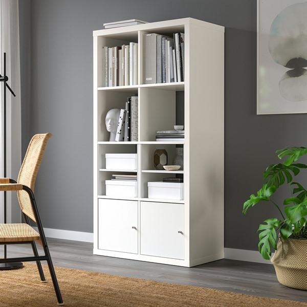 [IKEA/イケア/通販]KALLAX カラックスシェルフユニット, 扉2枚付き/シェルフインサート2個付き ホワ……[5](19575984) |  | 01