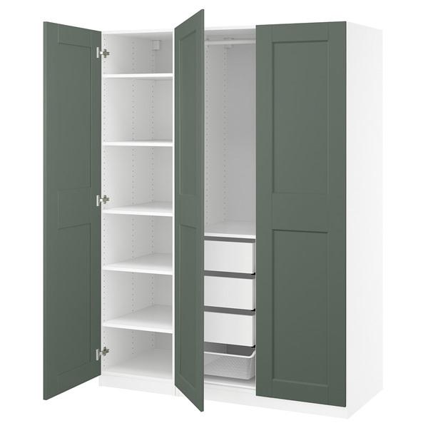 [IKEA/イケア/通販]PAX パックス / GRIMO グリモワードローブコンビネーション, ホワイト/グレーグリ……[20](19579294) | 