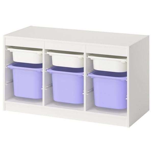 [IKEA/イケア/通販]TROFAST トロファスト収納コンビネーション, ホワイト ホワイト/ライラック,99x44x56 cm[7](19584530) | 