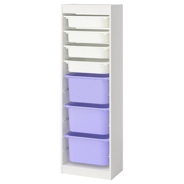 [IKEA/イケア/通販]TROFAST トロファスト収納コンビネーション, ホワイト ホワイト/ライラック,46x30x146 cm[8](19585346) | 