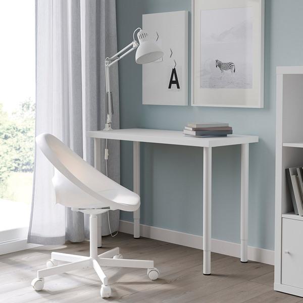 [IKEA/イケア/通販]LINNMON リンモン / OLOV オーロヴデスク, ホワイト,100x45 cm[5](19590159) |  | 02