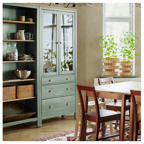 [IKEA/イケア/通販]HEMNES ヘムネス収納コンビネーション 扉/引き出し付き, グレーグリーン/ライトブ……[4](19591069) |  | 04