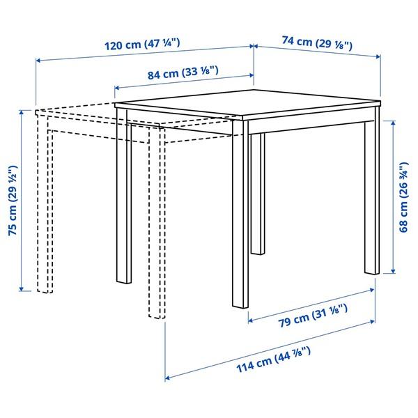 [IKEA/イケア/通販]VIHALS ヴィーハルス / VIHALS ヴィーハルステーブル＆チェア4脚, ホワイト/ホワイト ティッブレビ ベージュグレー,84/120x74 cm[6](19599536 |  | 06