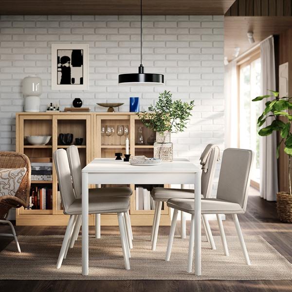 [IKEA/イケア/通販]TONSTAD トンスタード / TONSTAD トンスタードテーブル＆チェア4脚, オフホワイト/フ……[10](19599720) |  | 01