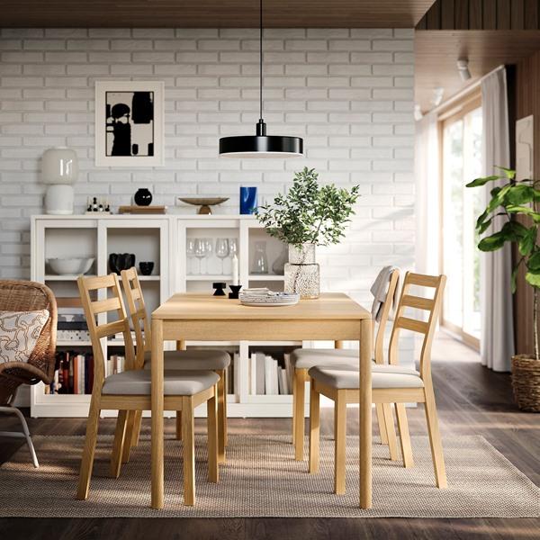 [IKEA/イケア/通販]TONSTAD トンスタード / TONSTAD トンスタードテーブル＆チェア4脚, オーク材突き板/……[6](19602181) |  | 01