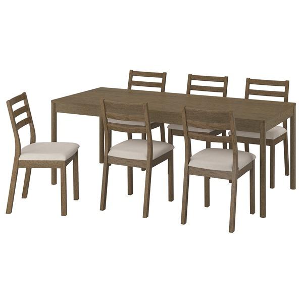 [IKEA/イケア/通販]TONSTAD トンスタード / TONSTAD トンスタードテーブル＆チェア6脚, ブラウン オーク……[8](19602256) | 