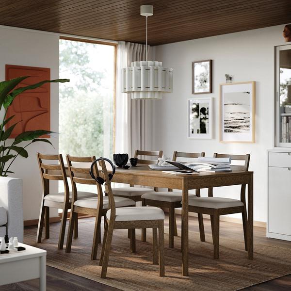 [IKEA/イケア/通販]TONSTAD トンスタード / TONSTAD トンスタードテーブル＆チェア6脚, ブラウン オーク……[8](19602256) |  | 01