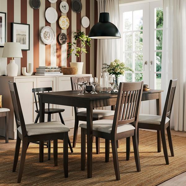 [IKEA/イケア/通販]NASINGE ネースィンゲ / NASINGE ネースィンゲテーブル＆チェア4脚, ダークブラウン……[6](19602355) |  | 01
